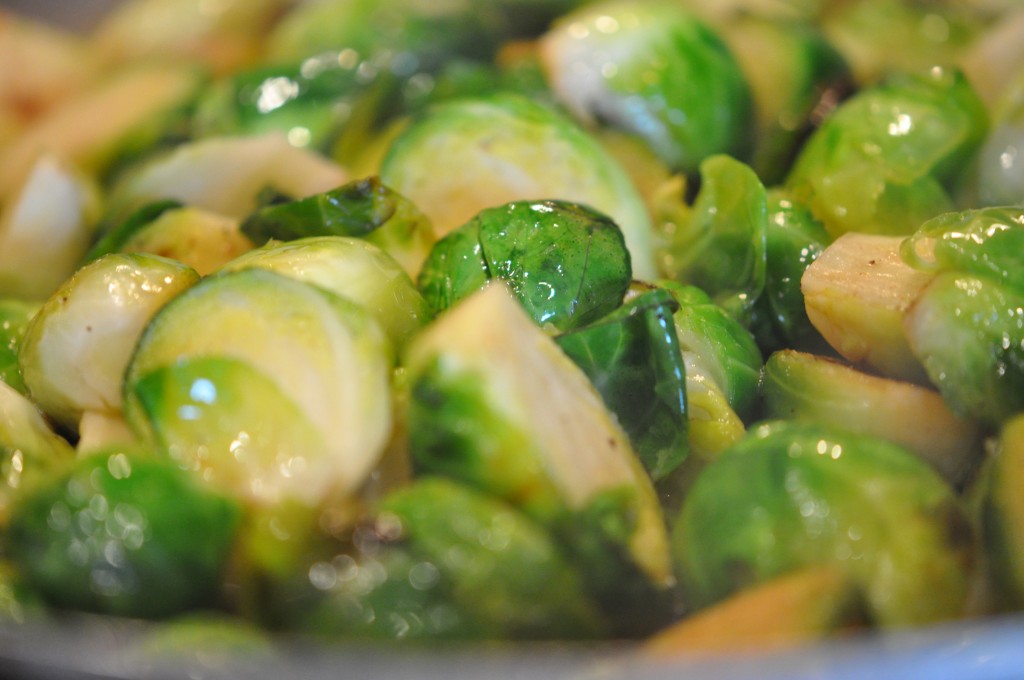 Beer Braised Brussels Sprouts