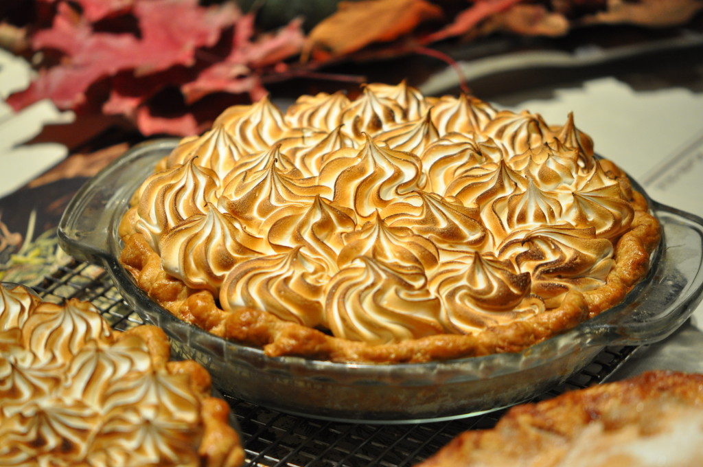 Pumpkin Pie Topped With Italian Meringue