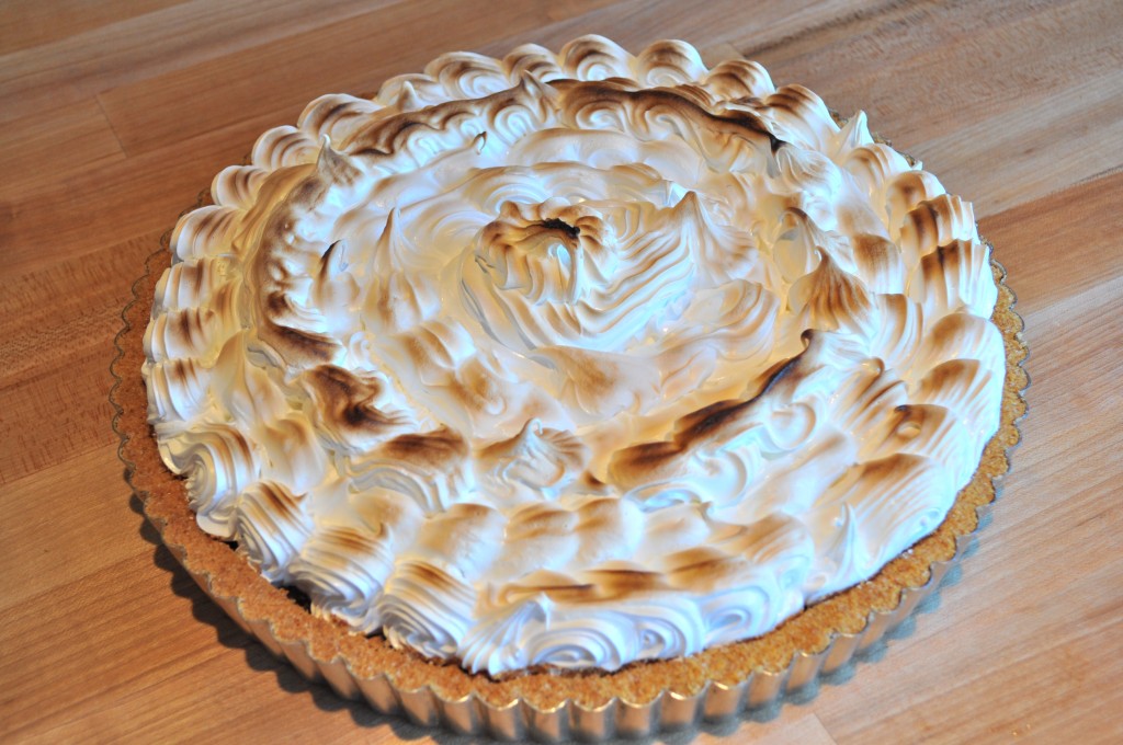 Key Lime Tart Topped with Italian Meringue (Structured Topping)
