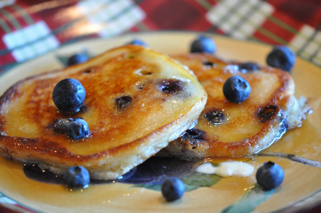 Blueberry Cornmeal Pancakes