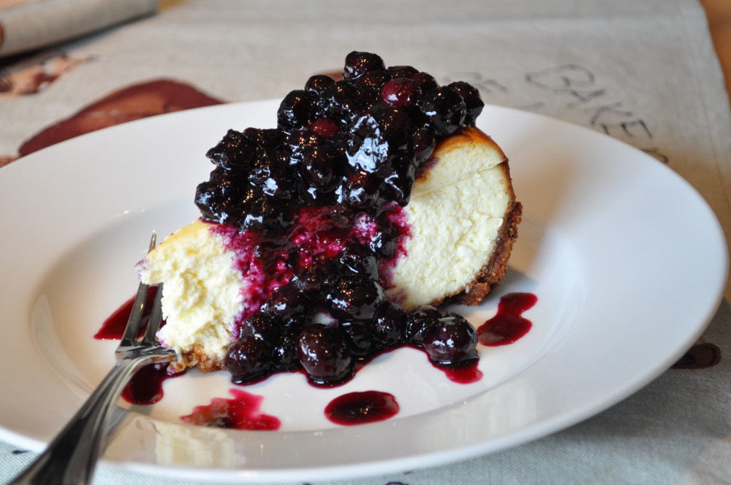 Ricotta Cheese Cake with Blueberry Sauce