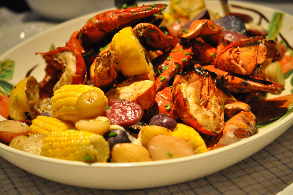 Grilled Maine Lobster with Potatoes and Corn