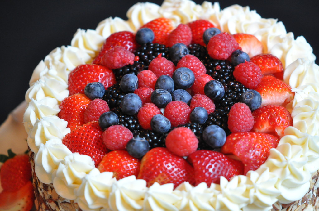Yellow Cake with Berries