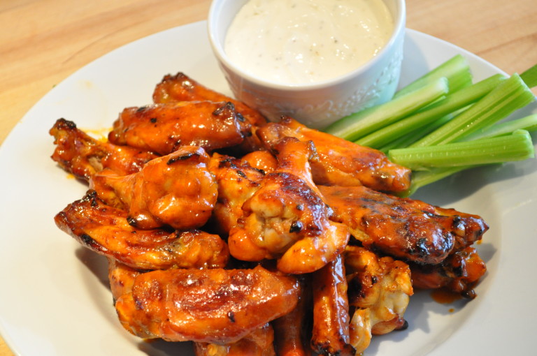 Buffalo Style Chicken Wings with Blue Cheese Dressing | Camille Cooks ...